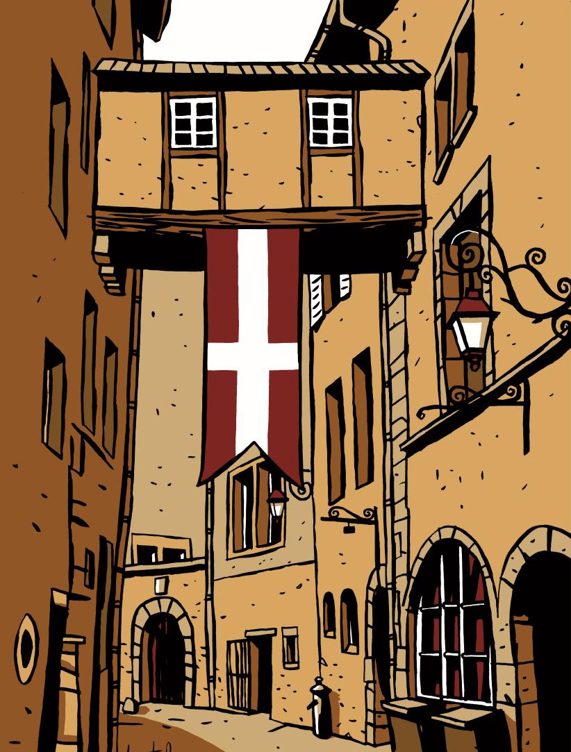 Chambéry Art Et Histoire,panneau d’animation touristique et culturelle
