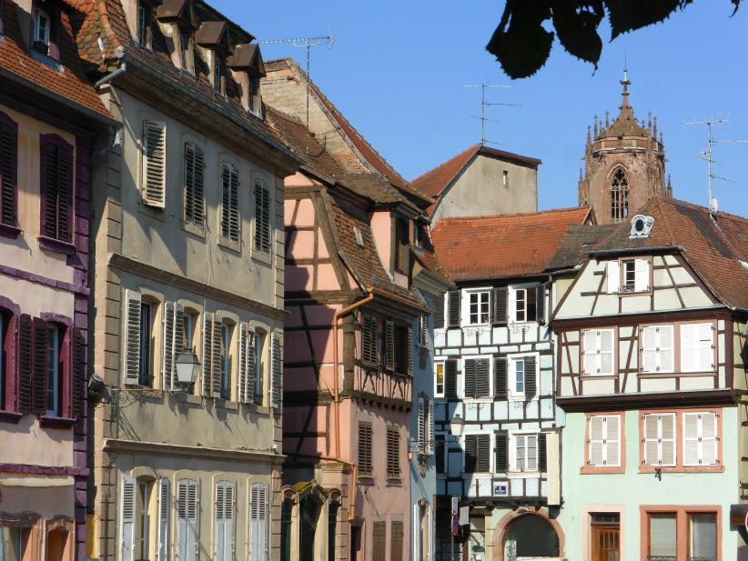Sélestat, maisons à colombages sur la place du Marché aux Pots
