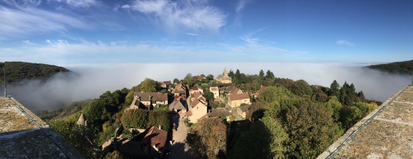 Panorama visible depuis le toit du donjon. 