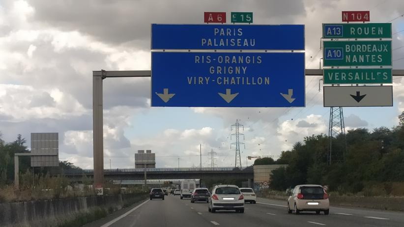 A6 direction Paris N104 - juillet 2025