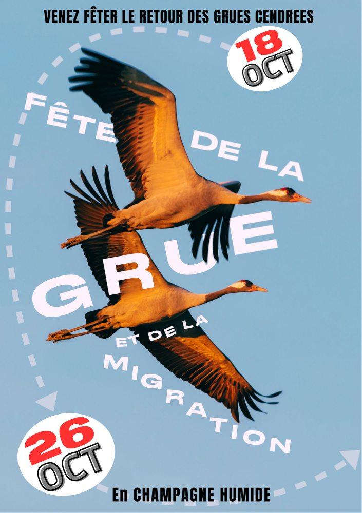 Affiche fête de la grue 2025