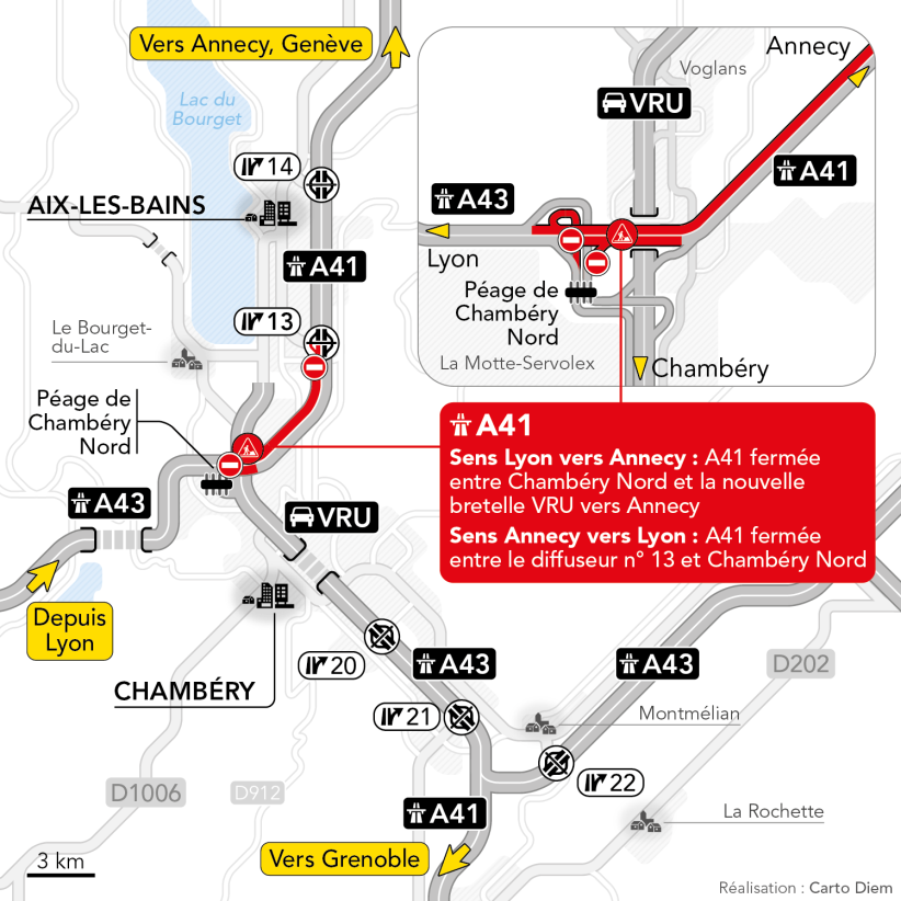 Carte fermeture Chambéry