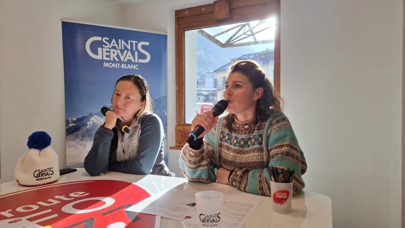 Oriane Tian, Responsable Marketing STBMA . Alizée Nicoletta, Directrice de l'ESF de Saint-Gervais 