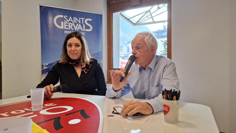 A gauche, Elodie Lombardot, à droite, Olivier Bégain