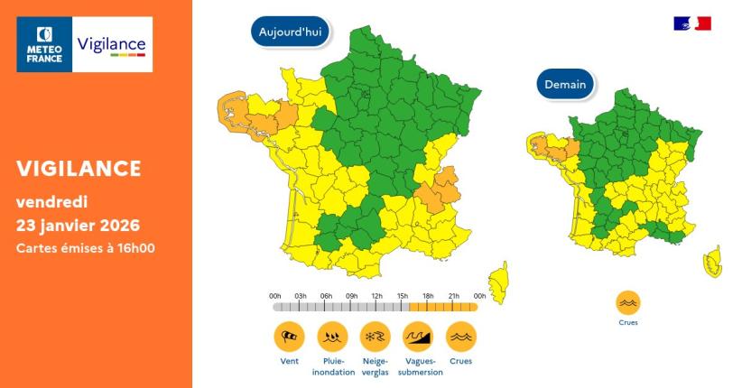 Vigilance Météo France 16h