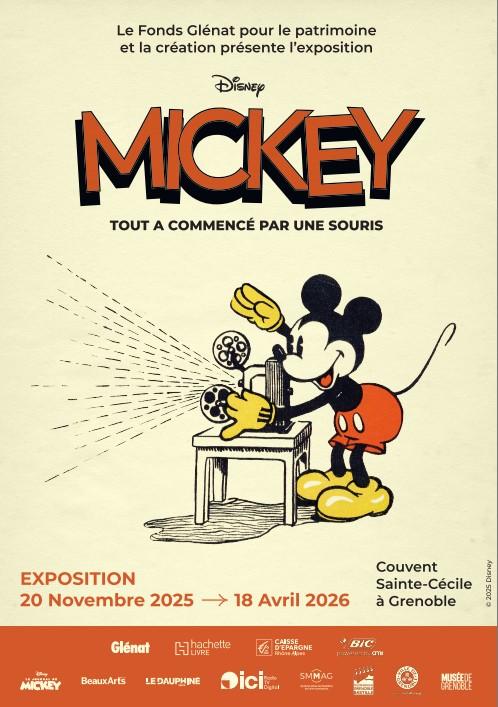 Affiche Mickey expo Glénat Grenoble