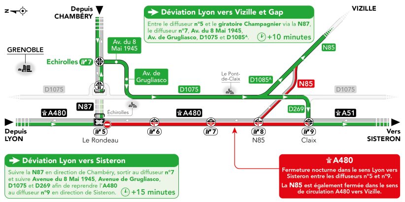 AREA - A480 - Schéma de déviation du diff 5 au diff 9