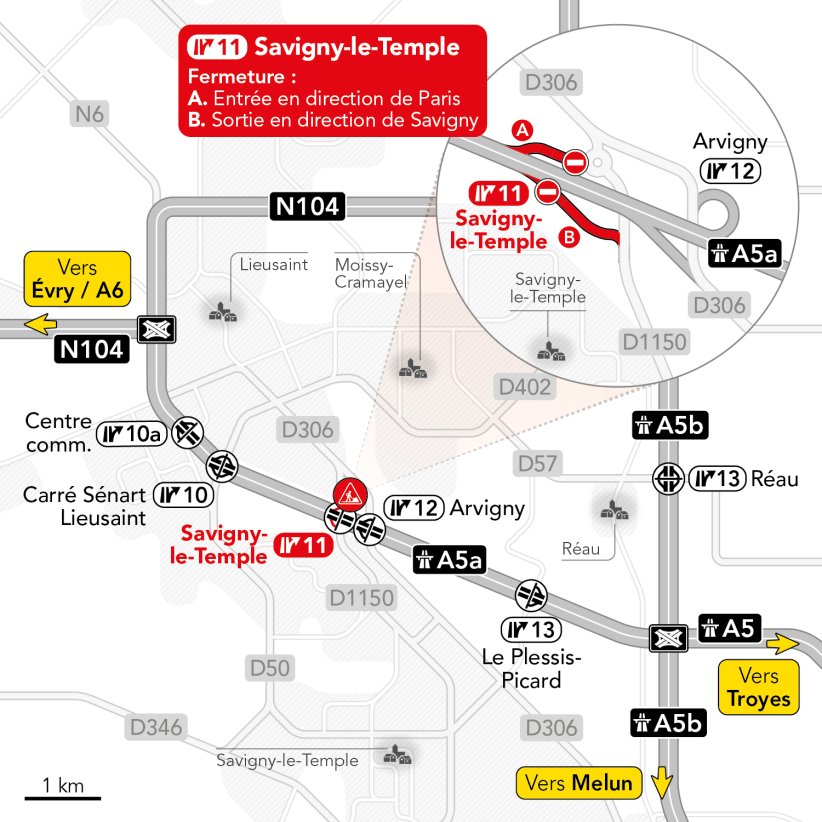 Carte de fermeture Savigny