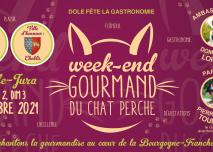 Affiche week-end gourmand du chat perché 2021