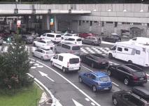 Capture d'écran d'une webcam à l'entrée du Tunnel du Mont-Blanc