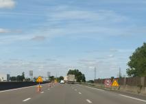 Voies autoroute A6 - Chantier en juin 2024