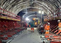 Travaux voûte tunnel du Mont-Blanc