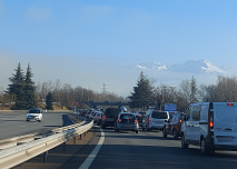 © Géraldine Milliat _A43_direction Turin_bouchon_Savoie_après_Chignin