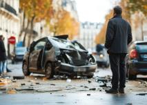 Accident en ville (généré avec l'IA).