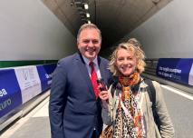 Le ministre des Transports Philippe Tabarot et Adeline Després Autoroute INFO