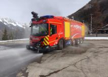 L'Artemis, véhicule d'intervention unique du tunnel du Mont-Blanc. ©AutorouteINFO